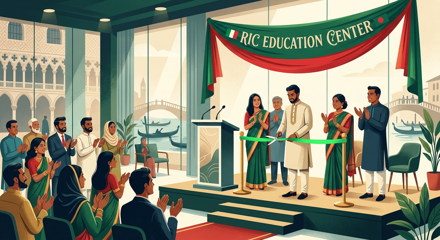 ইতালির ভেনিসে বাংলাদেশি অভিবাসীদের জন্য আরআইসি এডুকেশন সেন্টারের যাত্রা শুরু