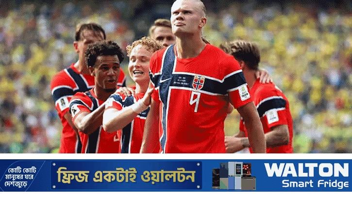 ইউরোপীয় গোল্ডেন বুটের লড়াইয়ে মেসি ও এমবাপ্পের কাতারে আর্লিং হালান্ড