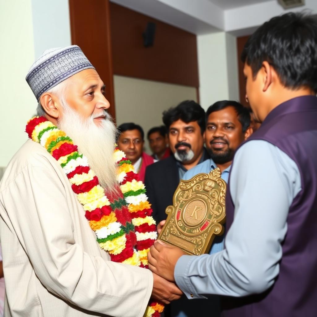 দুধবাড়িয়া দাখিল মাদ্রাসার প্রবীণ শিক্ষককে আবেগঘন বিদায়